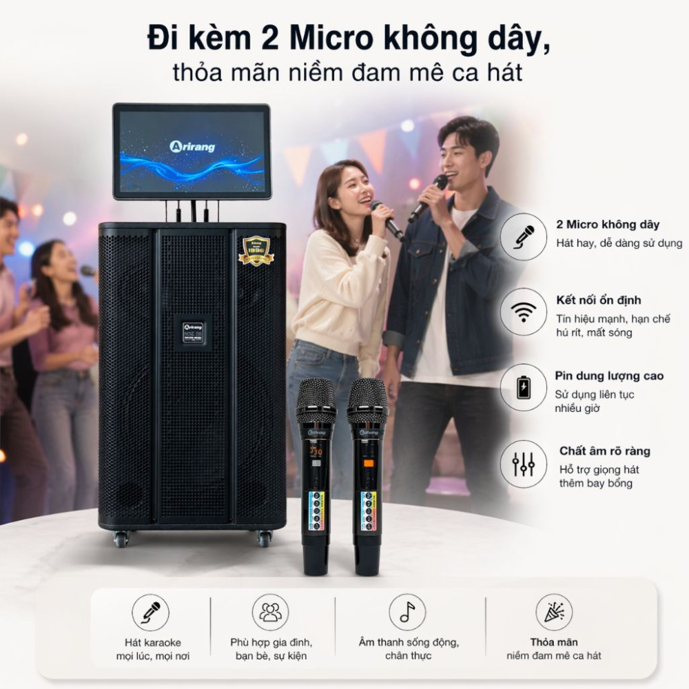 Bộ loa kéo di động Arirang MK5S  - Hàng chính hãng