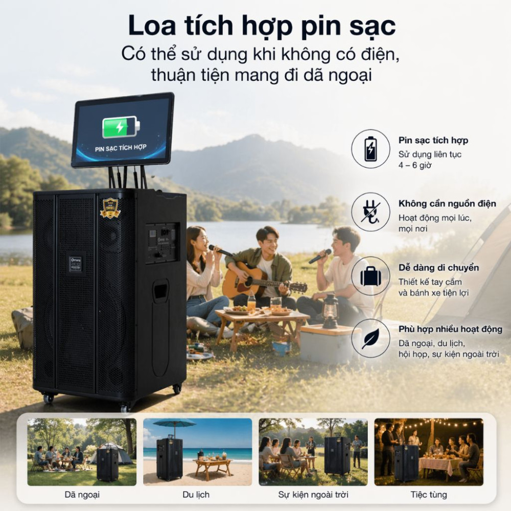 Bộ loa kéo di động Arirang MK5S  - Hàng chính hãng