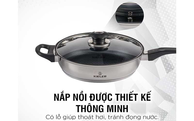 Bộ nồi chảo inox 6 món cao cấp Kieler RW1222 - Hàng chính hãng