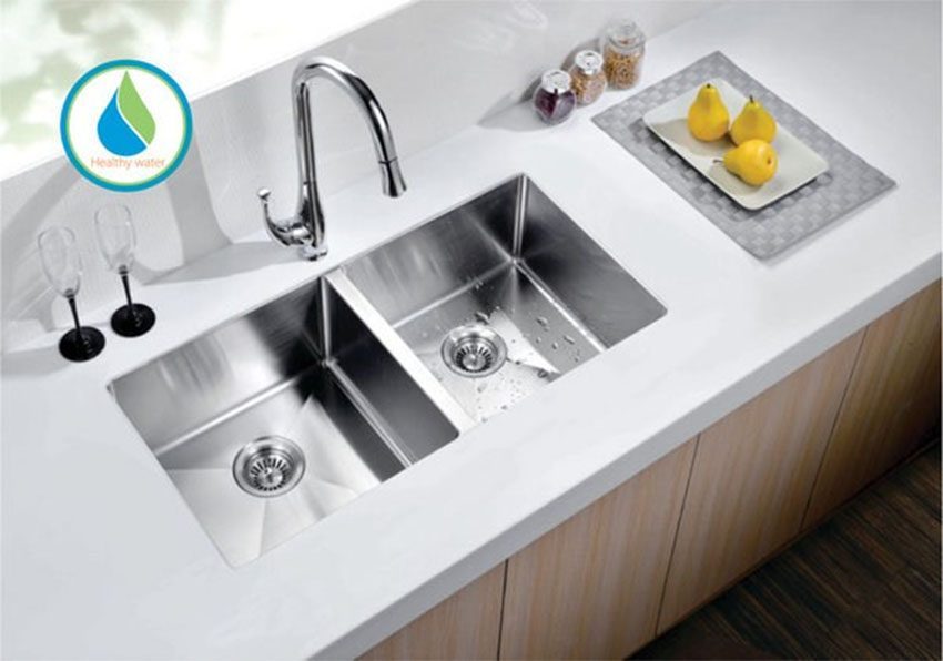 Bồn rửa chén hai ngăn Roland RL9045V - Hàng chính hãng