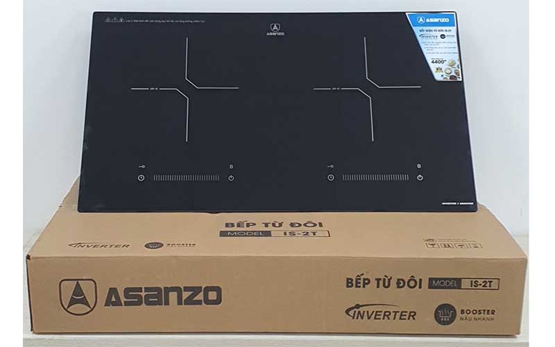 Bếp điện từ đôi Asanzo IS-2T - Hàng chính hãng