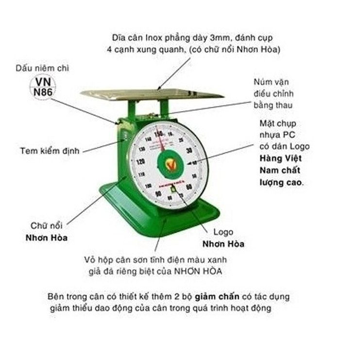 Cân đồng hồ Nhơn Hòa 2Kg NHS-2 - Hàng chính hãng