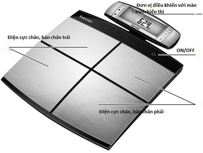 Cân phân tích cơ thể Beurer BF100 - Hàng chính hãng