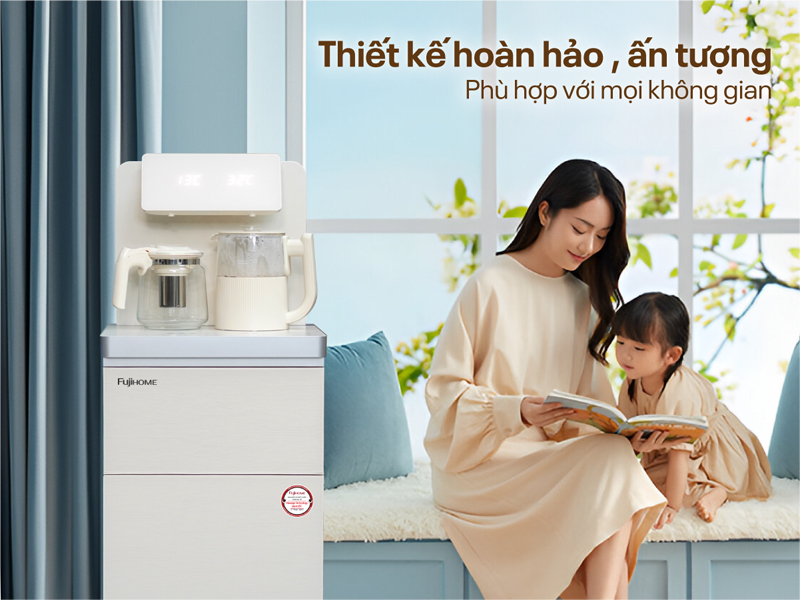 Cây nước nóng lạnh kết hợp bàn pha trà, cafe FujiHome TB-231C - Hàng chính hãng