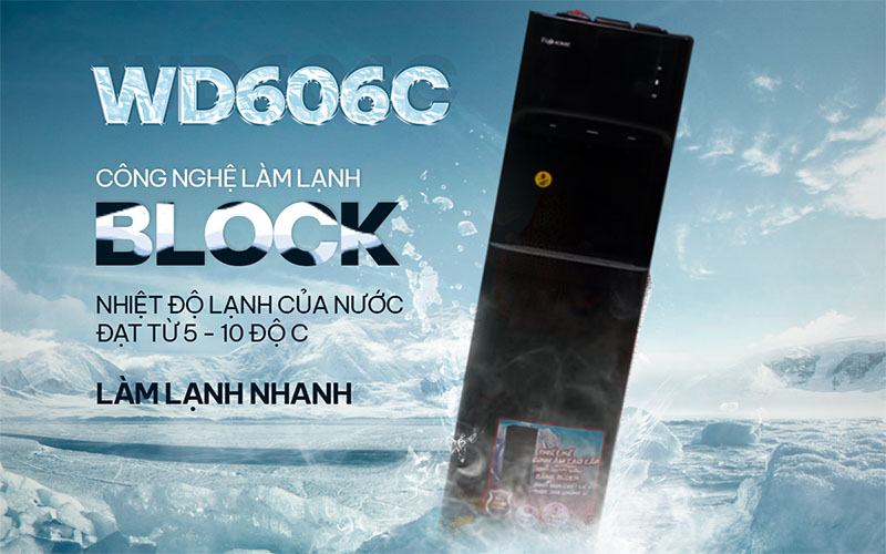 Cây nước nóng lạnh bình âm Fujihome WD606C - Hàng chính hãng