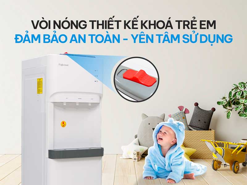 Cây nước nóng lạnh bình âm Fujihome WD606ES - Hàng chính hãng