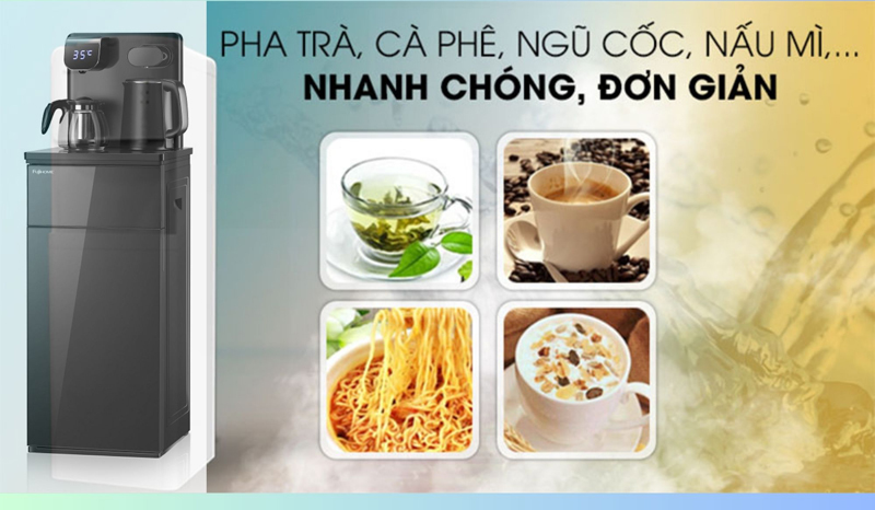 Cây nước nóng lạnh kết hợp bàn pha trà, cafe FujiHome TB110E - Hàng chính hãng