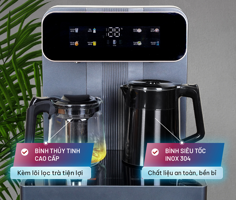Cây nước nóng lạnh kết hợp bàn pha trà Fujihome TB243A - Hàng chính hãng