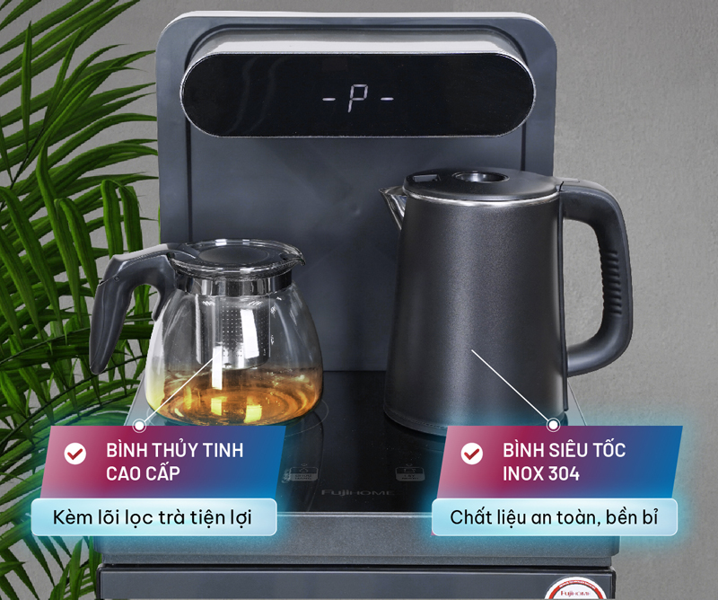 Cây nước nóng lạnh kiêm bàn pha trà Fujihome TB392 - Hàng chính hãng
