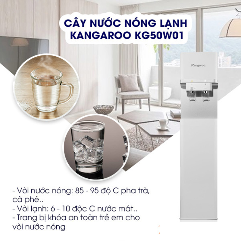 Cây nước nóng lạnh Kangaroo KG50W1 - Hàng chính hãng