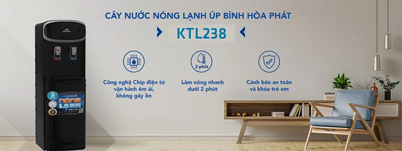 Cây nước nóng lạnh úp bình Hòa Phát HTL238 - Hàng chính hãng