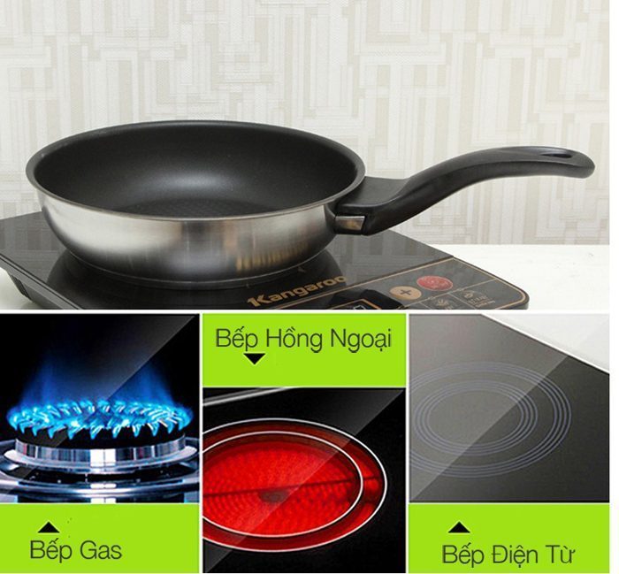 Chảo từ 3 đáy FIVESTAR CKD22-3DI -22cm - Hàng chính hãng