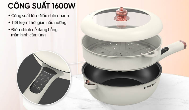 Chảo điện đa năng Sunhouse SHD4555 - Hàng chính hãng