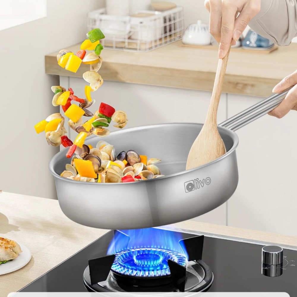 Chảo inox Olivo P2055   - Hàng chính hãng