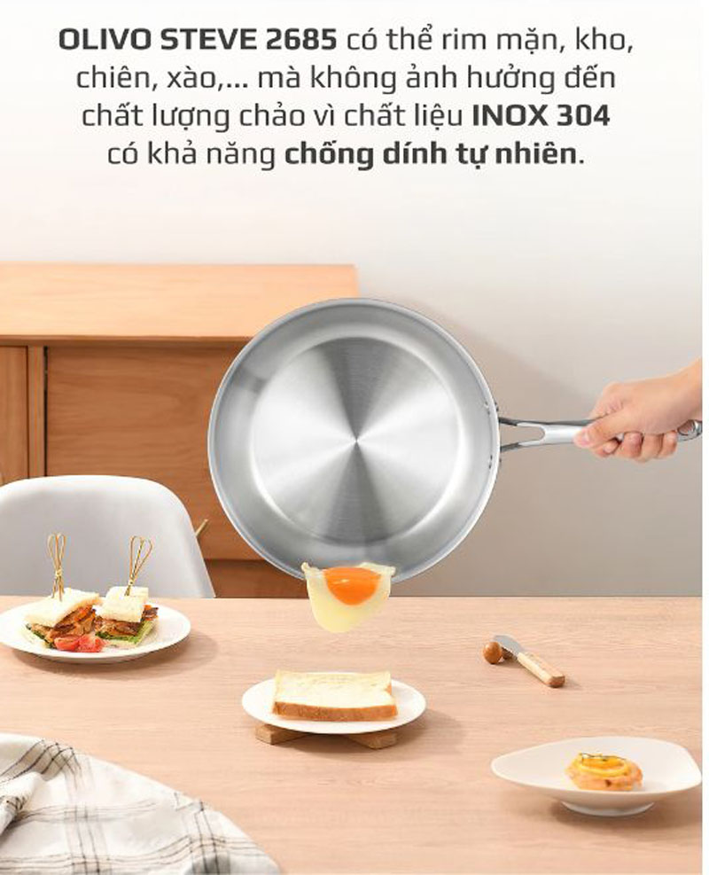 Chảo sâu lòng Olivo STEVE 2685 - Hàng chính hãng