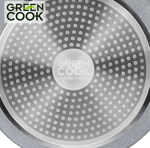 Chảo vân đá Green Cook GCP01-22IH (22cm) - Hàng chính hãng