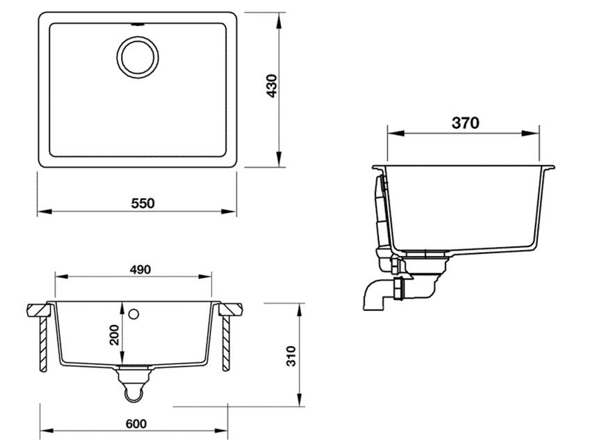 Chậu đá Hafele HS-GS5543 570.35.330 - Hàng chính hãng