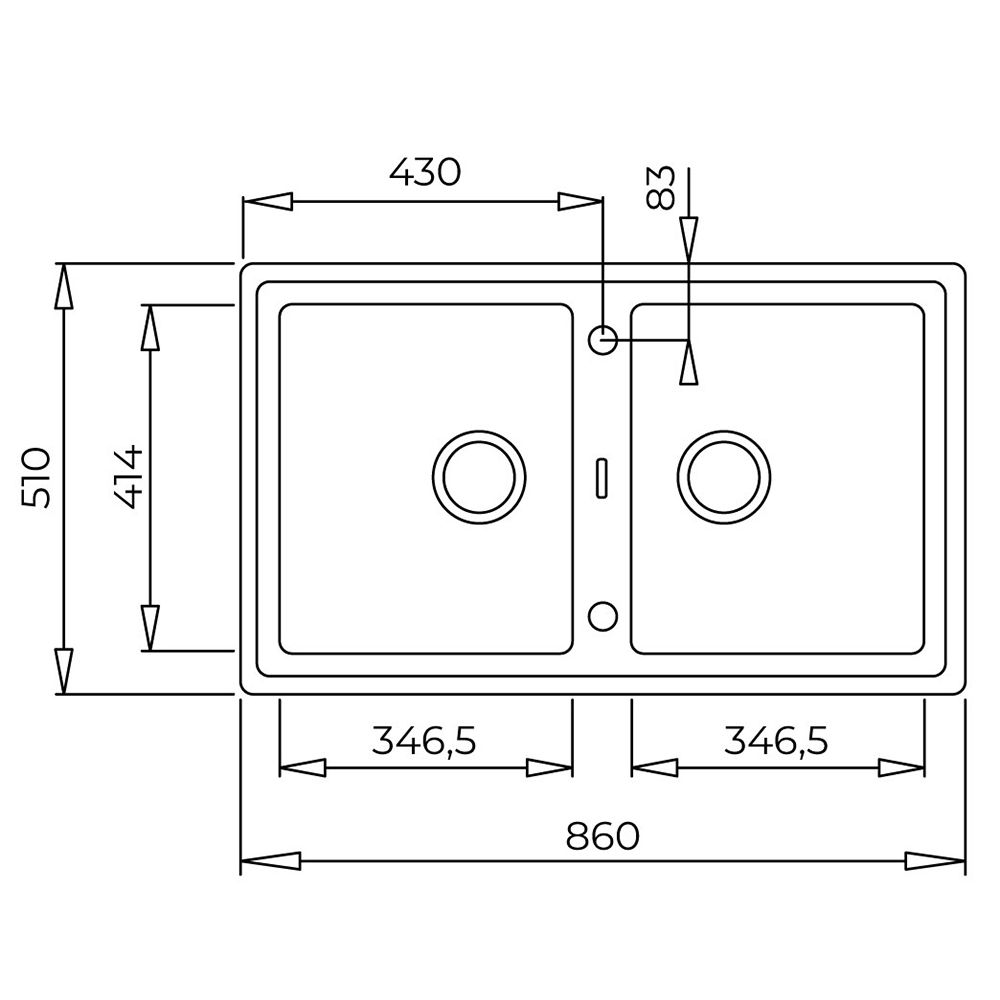 Chậu rửa chén Teka STONE 90 B-TG 2B Topas - Hàng chính hãng
