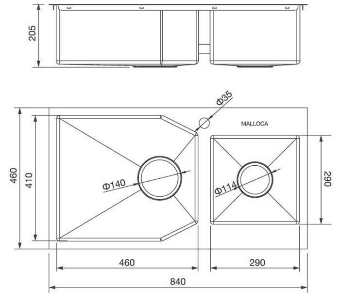 Chậu rửa bát Malloca MS 610A - Hàng chính hãng