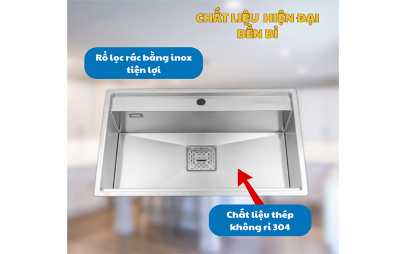 Chậu rửa bát inox Malloca MS-6302ST - Hàng chính hãng
