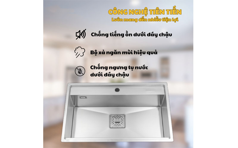 Chậu rửa bát inox Malloca MS-6302ST - Hàng chính hãng