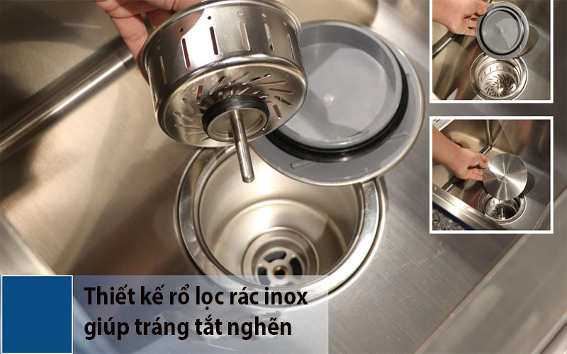 Chậu rửa chén 2 ngăn Malloca MS-8816N - Hàng chính hãng