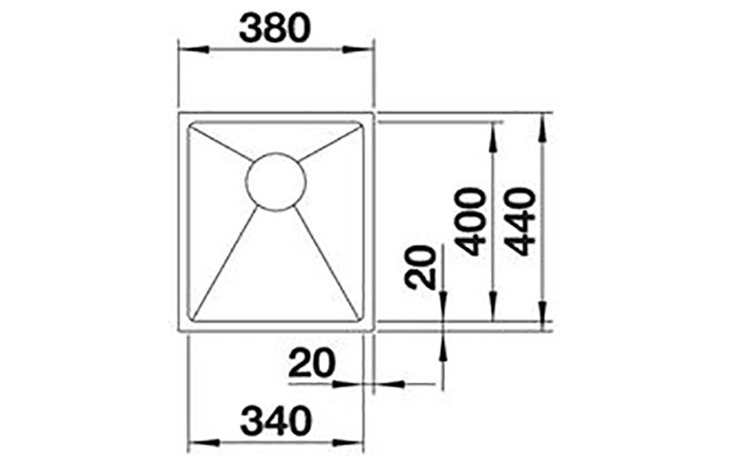 Chậu rửa chén Inox Hafele Blanco Quatrus R15 340-IU 570.27.140 - Hàng chính hãng