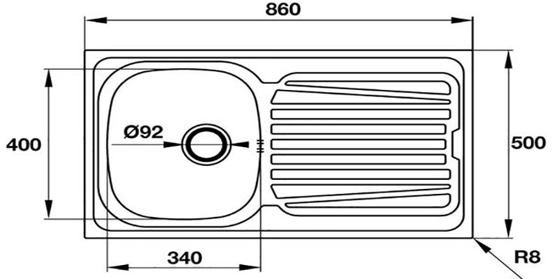 Chậu rửa chén inox Hafele Claudius HS-SSD8650 565.86.371 - Hàng chính hãng