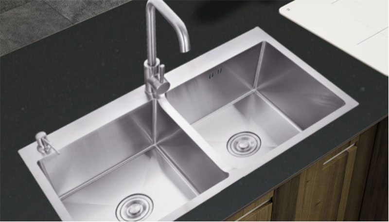 Chậu rửa inox Kaff KF-HM8245C - Hàng chính hãng