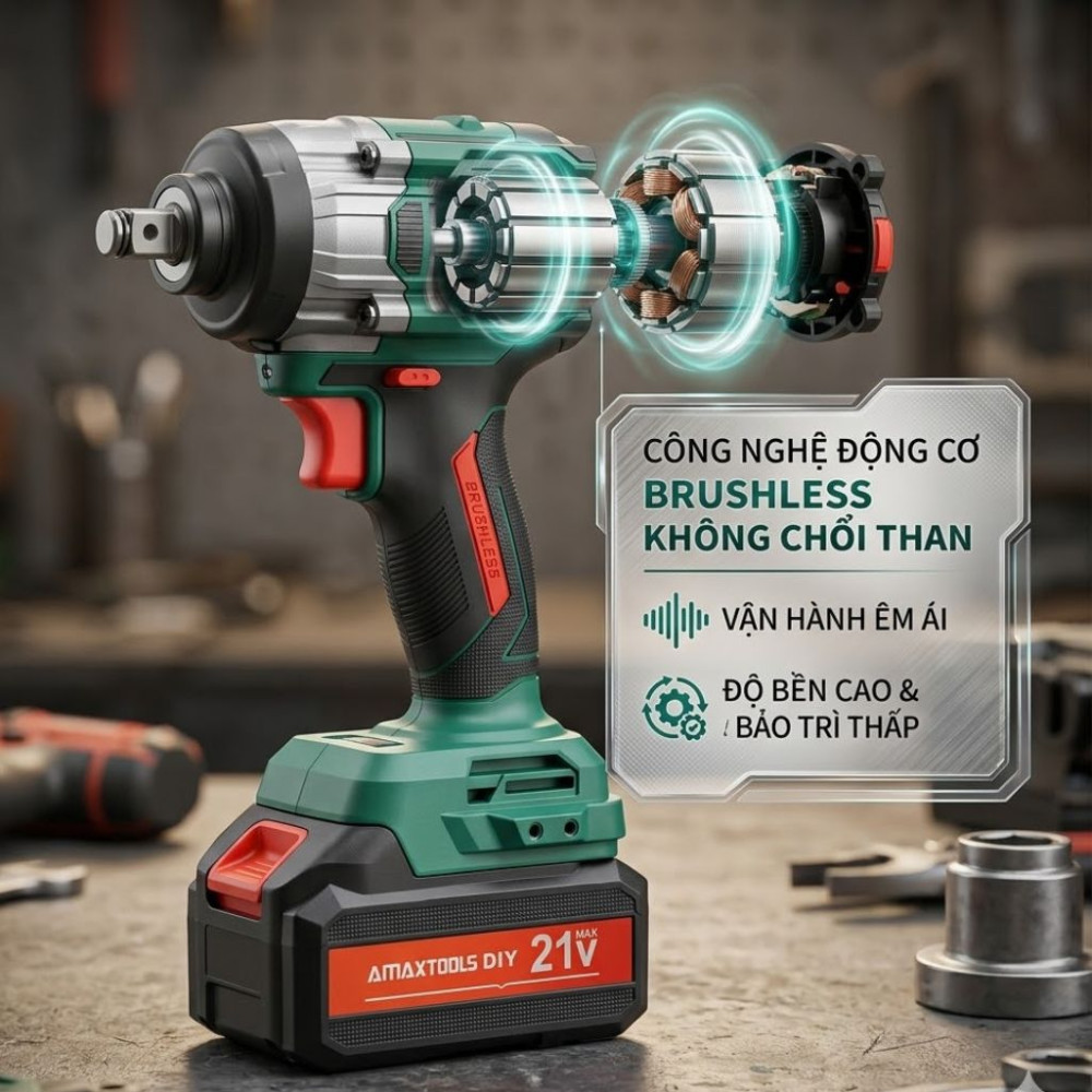 Combo máy siết bulong và vặn vít Amaxtools AV25014 - Hàng chính hãng