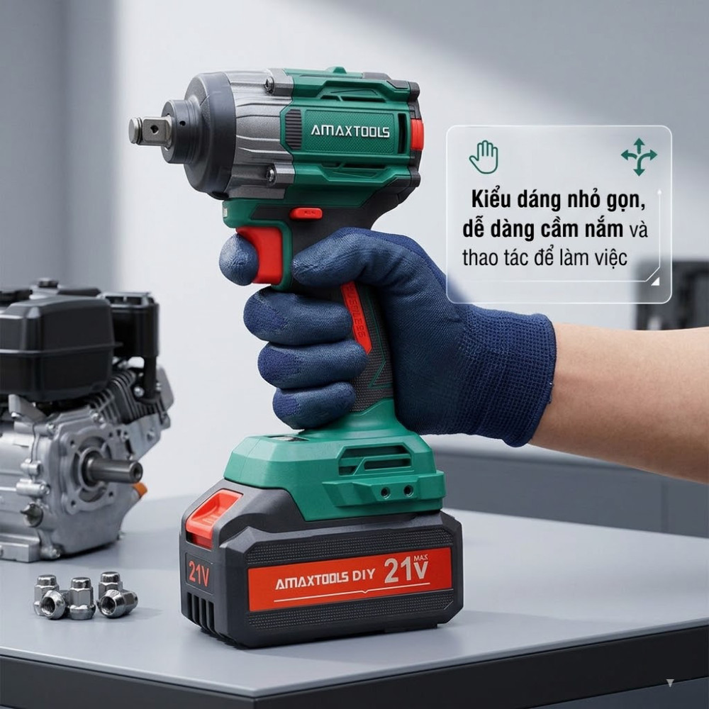 Combo máy siết bulong và vặn vít Amaxtools AV25014 - Hàng chính hãng