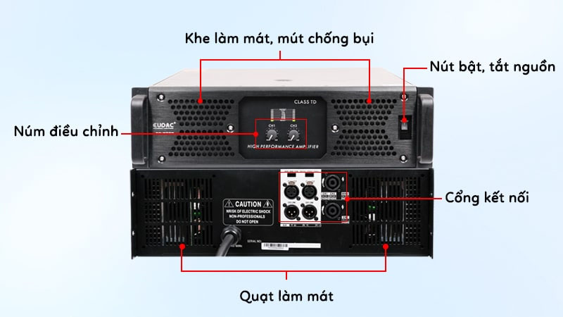 Cục đẩy công suất Eudac TD-2200 - Hàng chính hãng