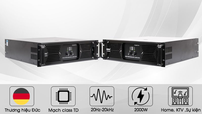 Cục đẩy công suất Eudac TD-2200 - Hàng chính hãng