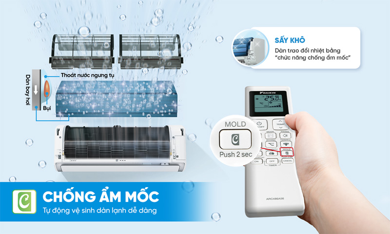 Điều hòa 1 chiều Daikin inverter FTKB25ZVMV - Hàng chính hãng