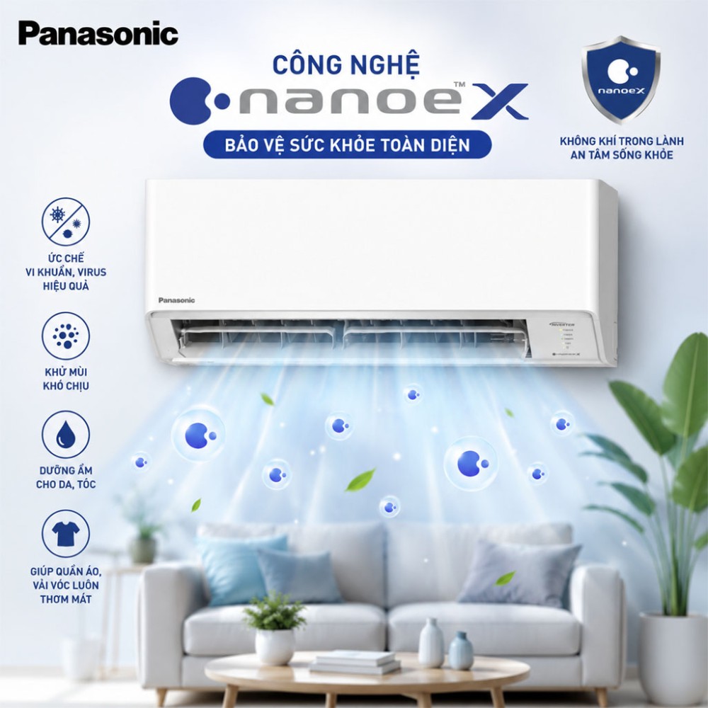 Điều hòa 1 chiều Inverter Panasonic 18.000 BTU CU/CS RU18CKH-8D - Hàng chính hãng