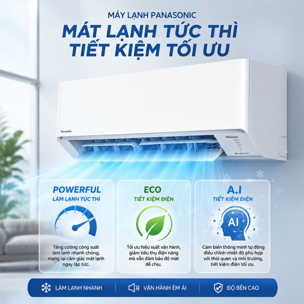 Điều hòa 1 chiều Inverter Panasonic 18.000 BTU CU/CS RU18CKH-8D - Hàng chính hãng