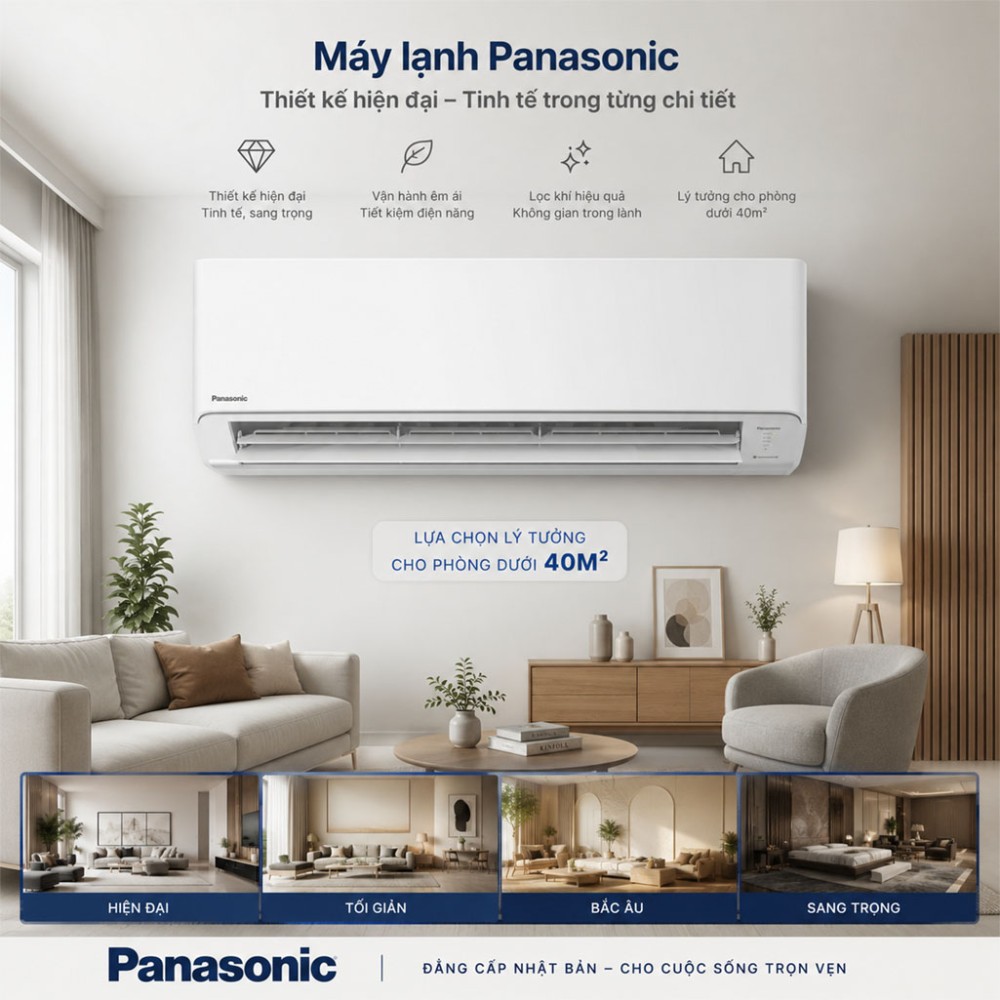 Điều hòa 1 chiều Inverter Panasonic 24.000 BTU CU/CS-RU24CKH-8D - Hàng chính hãng