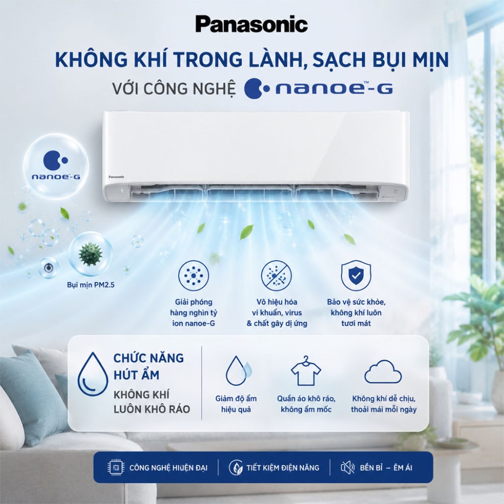Điều hòa 1 chiều Panasonic 22.500BTU CU/CS-N24AKH-8 - Hàng chính hãng