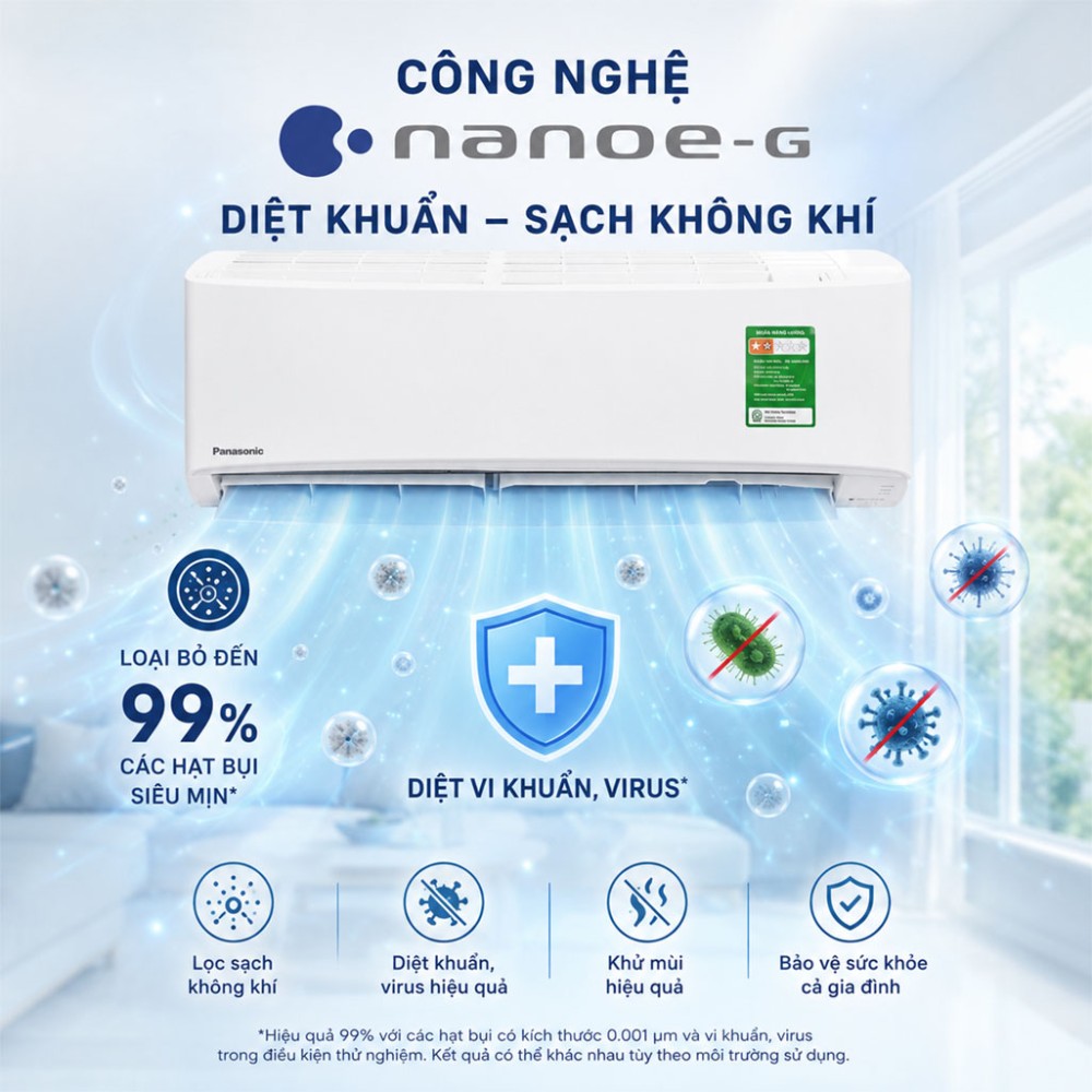 Điều hòa 1 chiều Panasonic 9.000BTU CU/CS-N9AKH-8 - Hàng chính hãng