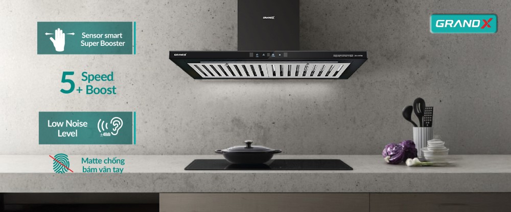 Hút mùi áp tường chữ T GrandX GX H70T65 - Hàng chính hãng