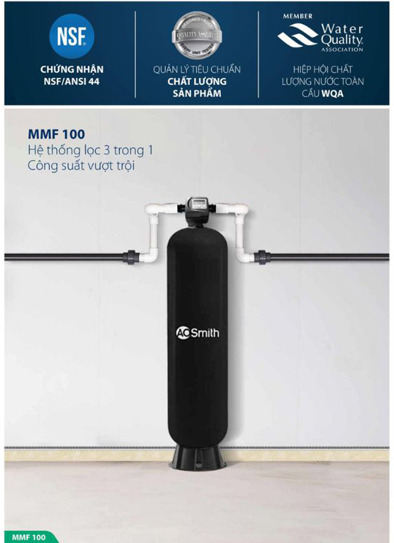 Hệ thống lọc nước đầu nguồn AOSmith AOS MMF 100 - Hàng chính hãng