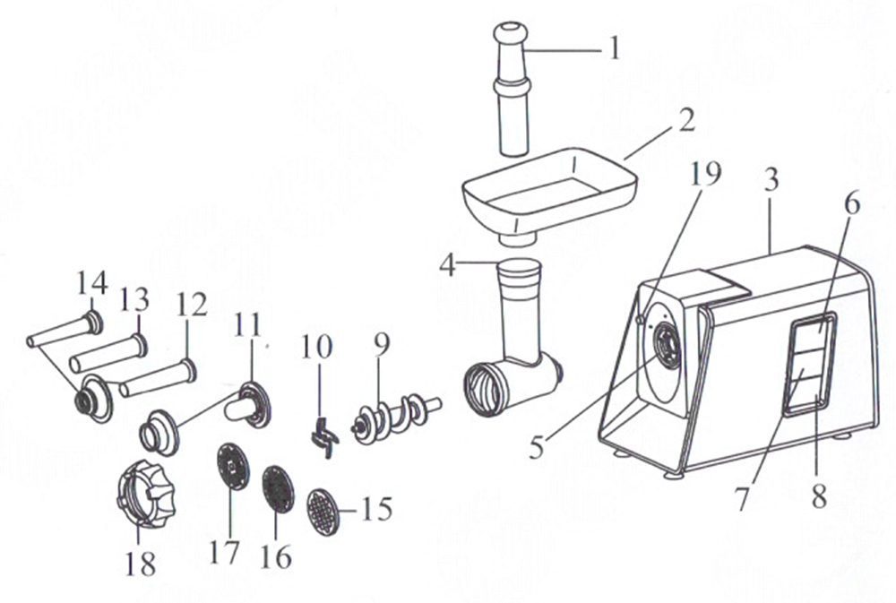 Máy xay thịt công nghiệp Gali GL-1902 - Hàng chính hãng