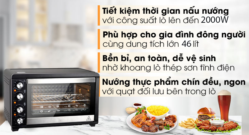 Lò nướng Unie K4602 - Hàng chính hãng