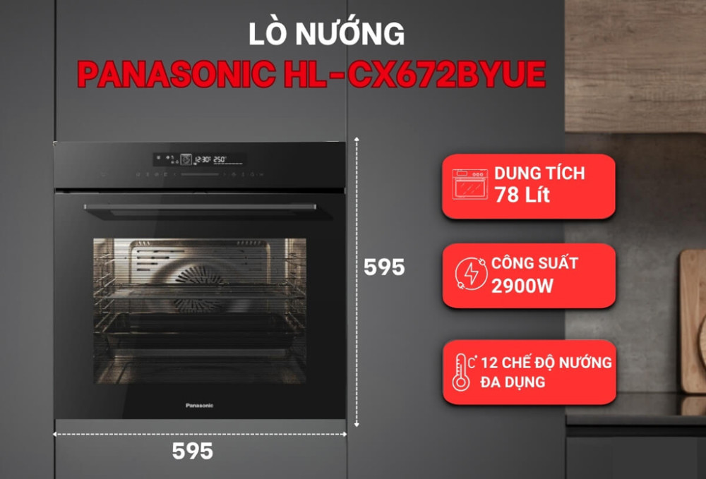 Lò nướng âm tủ Panasonic HL-CX672BYUE  - Hàng chính hãng