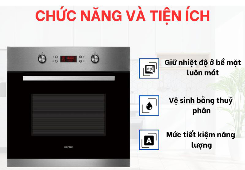 Lò nướng âm tủ Hafele HO-4KT70A 538.61.442 - Hàng chính hãng