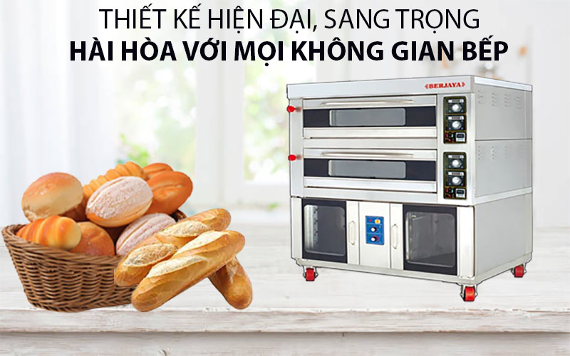 Lò nướng bánh kèm ủ bột Berjaya BJY-2B+16PF-E - Hàng chính hãng