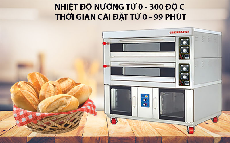 Lò nướng bánh kèm ủ bột Berjaya BJY-2B+16PF-E - Hàng chính hãng
