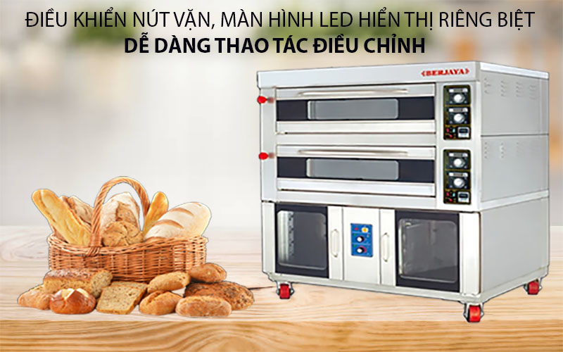 Lò nướng bánh kèm ủ bột Berjaya BJY-2B+16PF-E - Hàng chính hãng