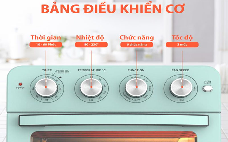 Lò nướng kiêm nồi chiên không dầu Unie Q37 - Hàng chính hãng