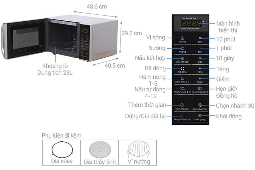 Lò vi sóng Panasonic NN-ST253W - Hàng chính hãng